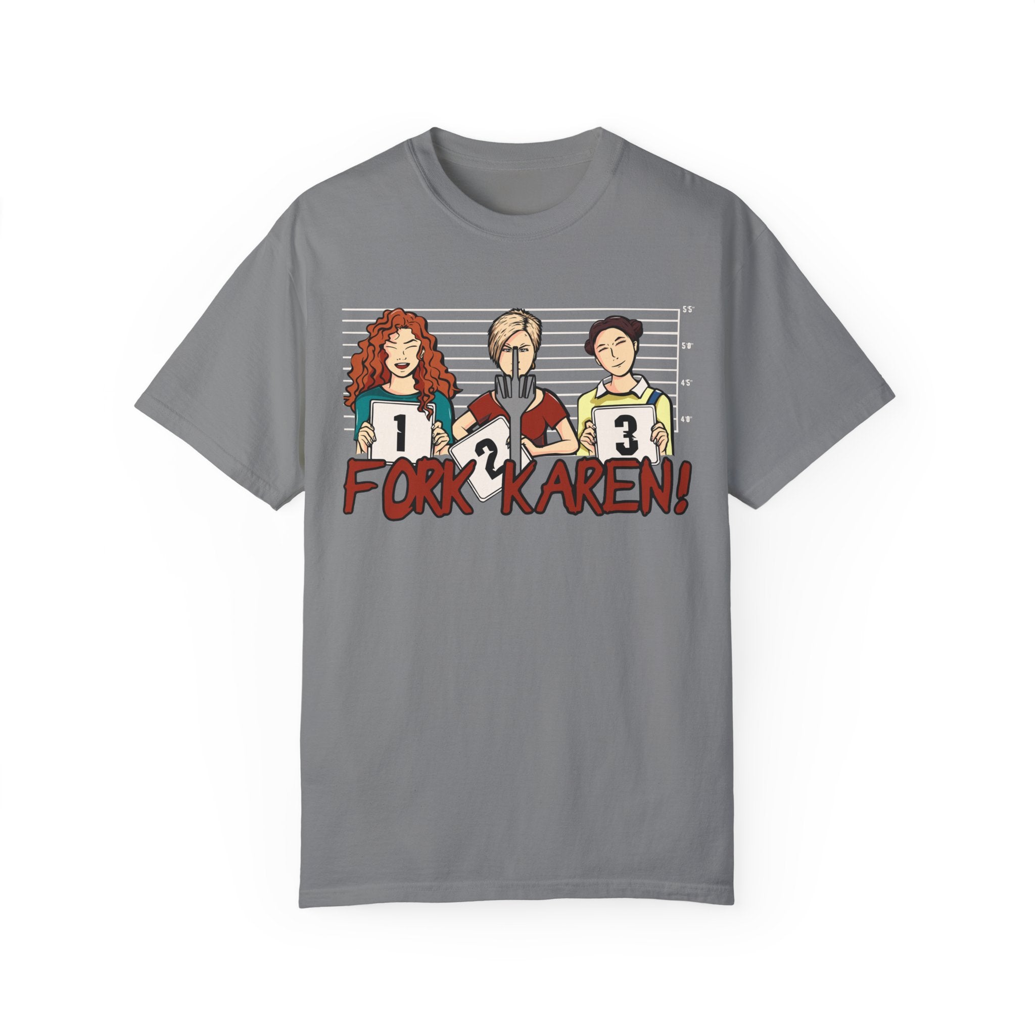 Fork Karen Police Lineup T-Shirt