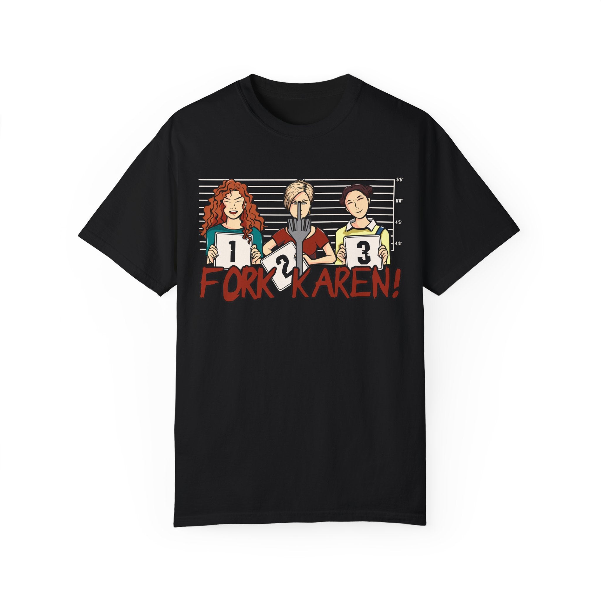 Fork Karen Police Lineup T-Shirt