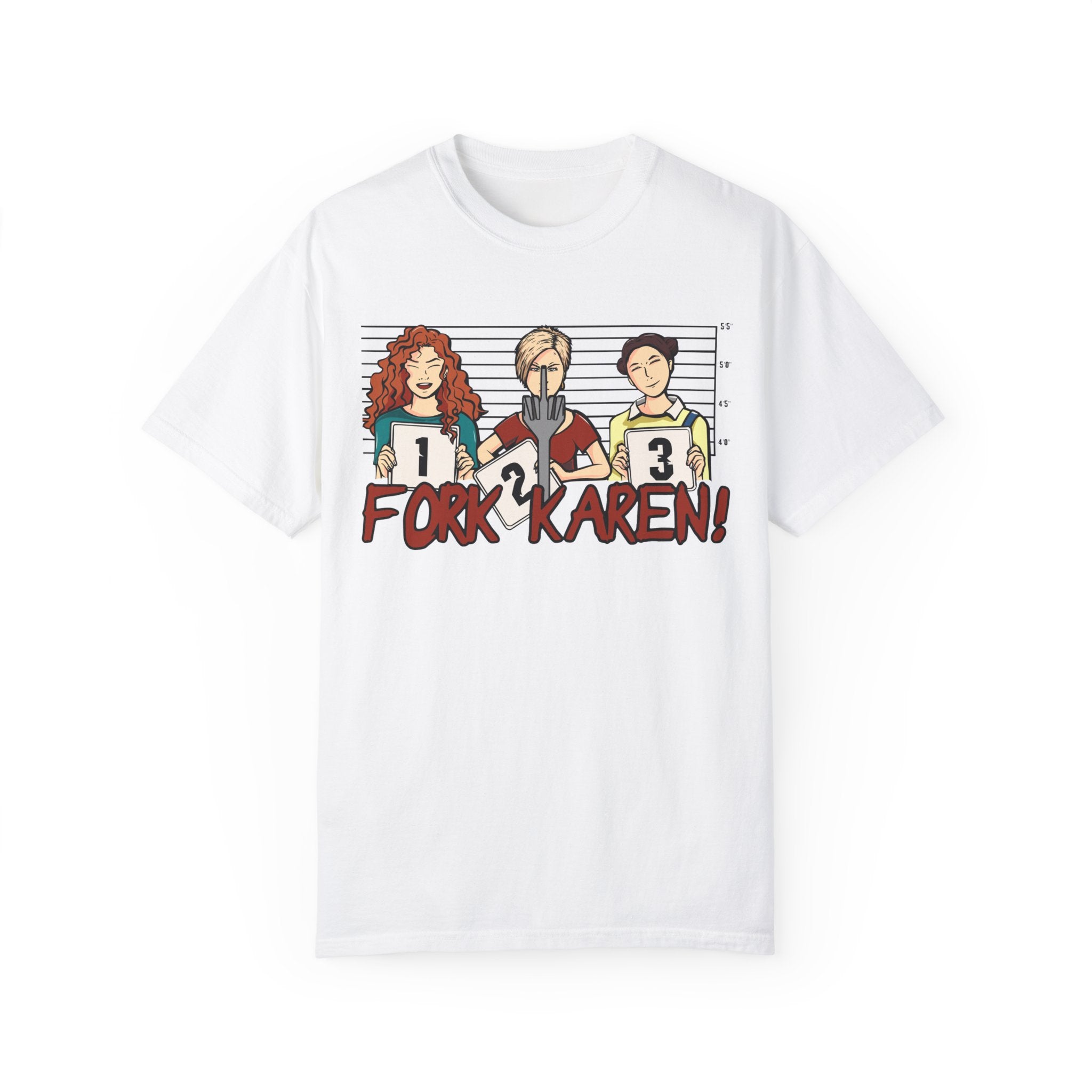 Fork Karen Police Lineup T-Shirt